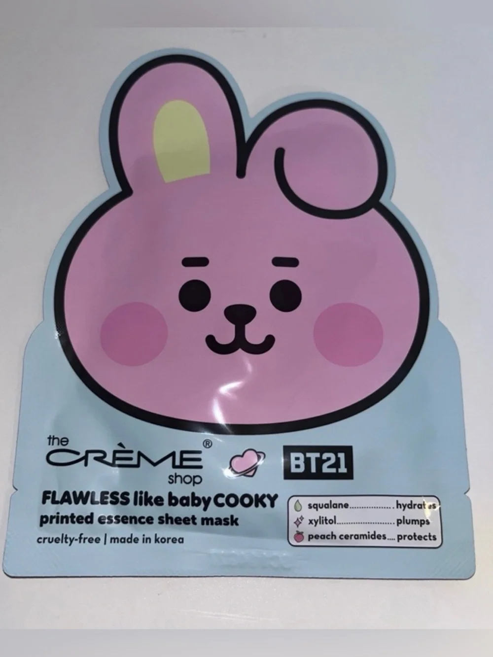 The Crème Shop Bundle BT21 Cooky Mask, TATA Lip Balm & Hello Kitty Blenders NEW